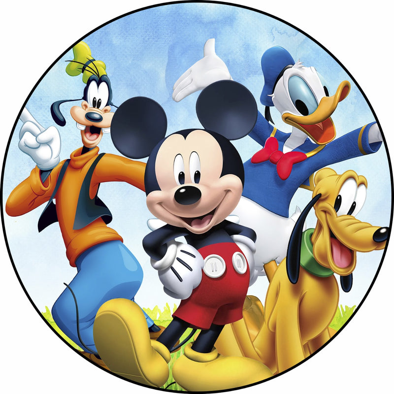 Capa Painel Redondo Mesa Mickey Sublimado C/ Elástico 50×50Cm 12