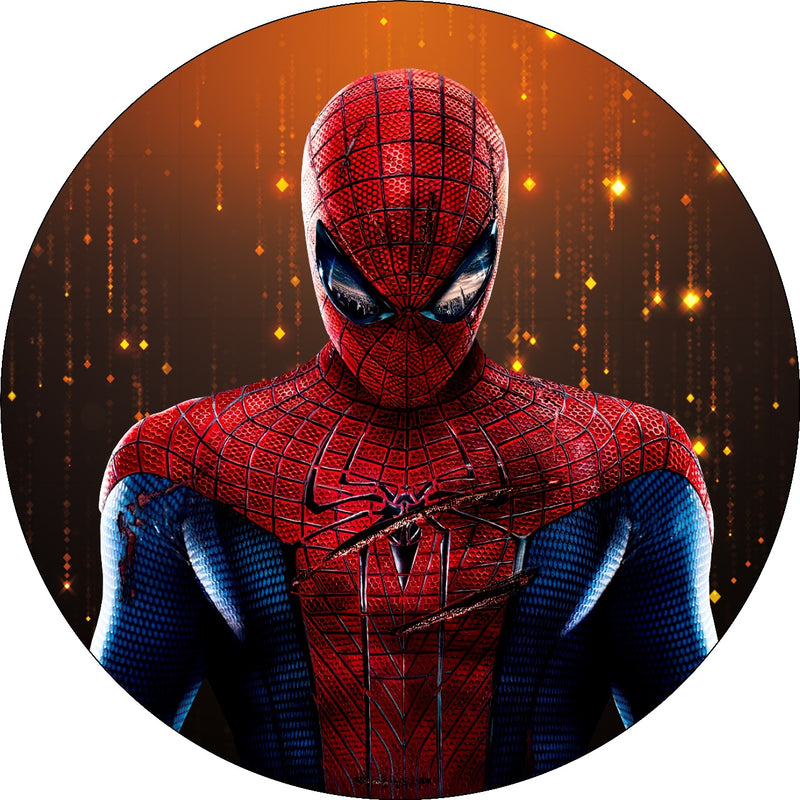 Capa Painel Redondo Mesa Homem Aranha Sublimado C/ Elástico 50×50Cm 21