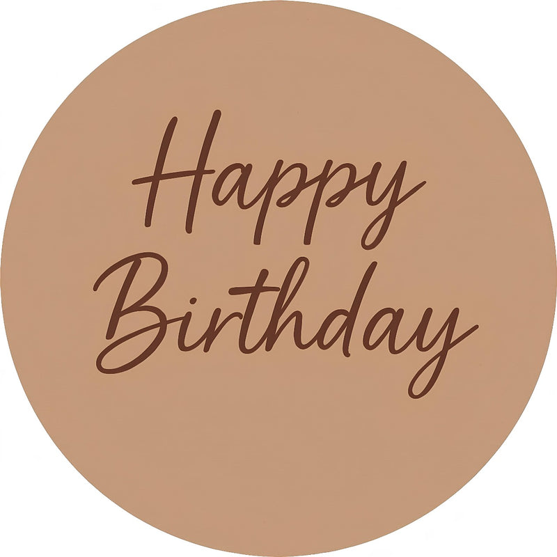 Capa Painel Redondo Mesa Happy Birthday Sublimado C/ Elástico 50×50Cm 24