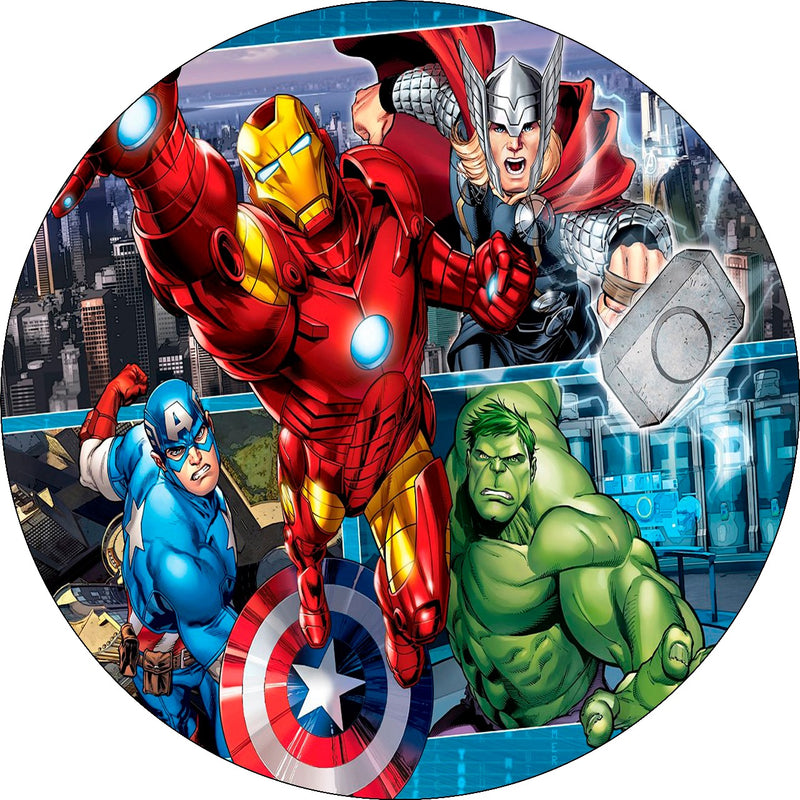 Capa Painel Redondo Mesa Vingadores Sublimado C/ Elástico 50×50Cm 09