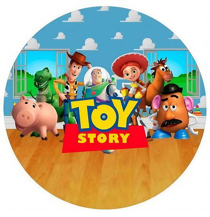 Capa Painel Redondo Mesa Toy Story Sublimado C/ Elástico 50×50Cm 04