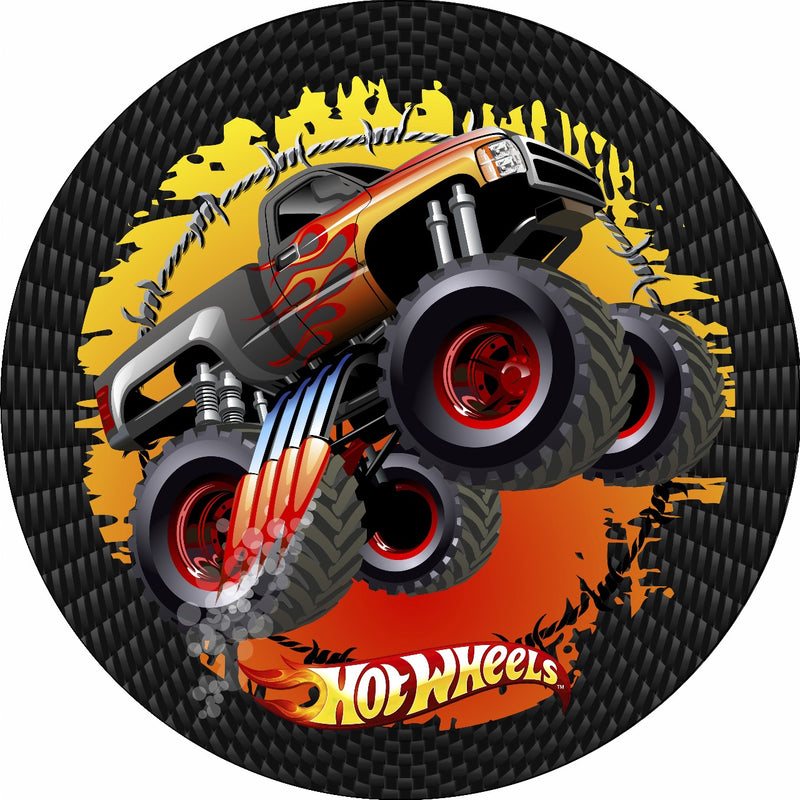 Capa Painel Redondo Mesa Hot Wheels Sublimado C/ Elástico 50×50Cm 03
