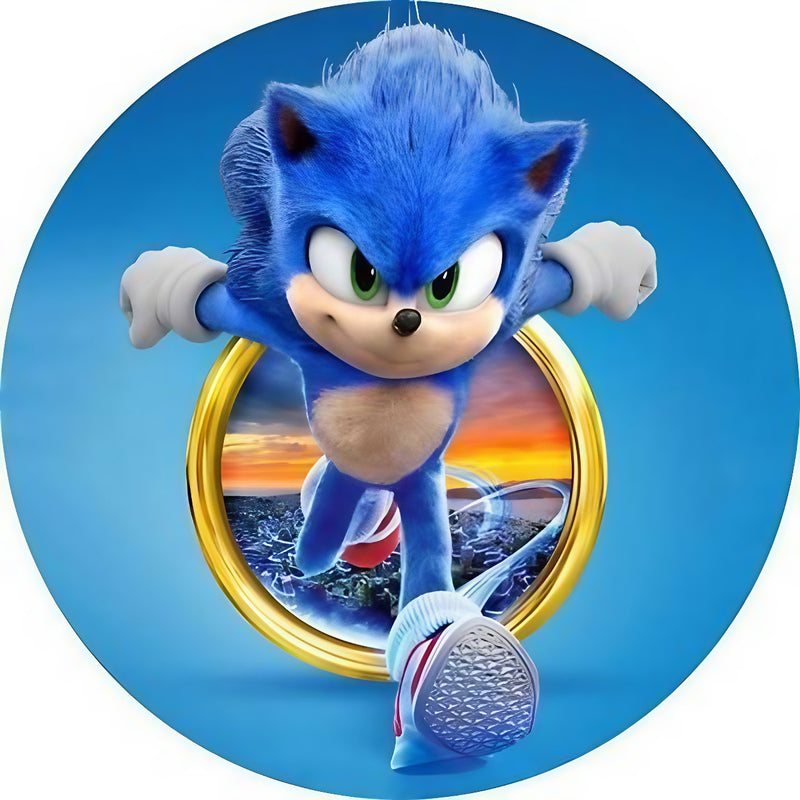 Capa Painel Redondo Mesa Sonic Sublimado C/ Elástico 50×50Cm 14