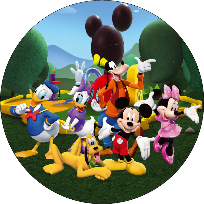 Capa Painel Redondo Mesa Mickey Sublimado C/ Elástico 50×50Cm 07