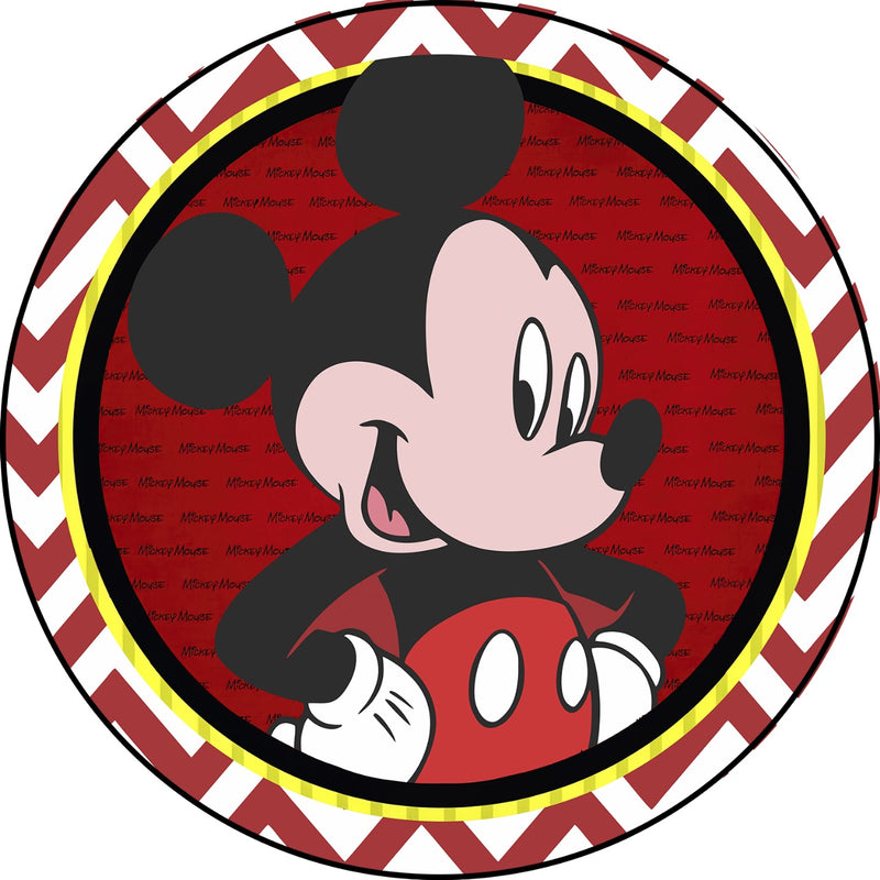 Capa Painel Redondo Mesa Mickey Sublimado C/ Elástico 50×50Cm 03