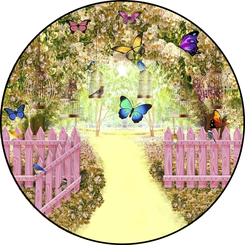 Capa Painel Redondo Mesa Jardim Sublimado C/ Elástico 50×50Cm 03