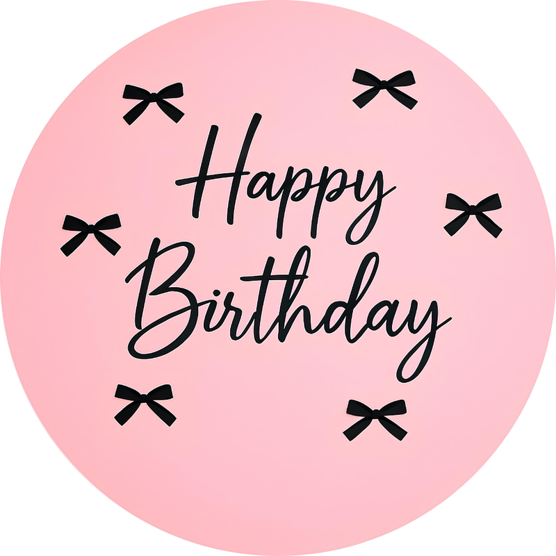 Capa Painel Redondo Mesa Happy Birthday Sublimado C/ Elástico 50×50Cm 23