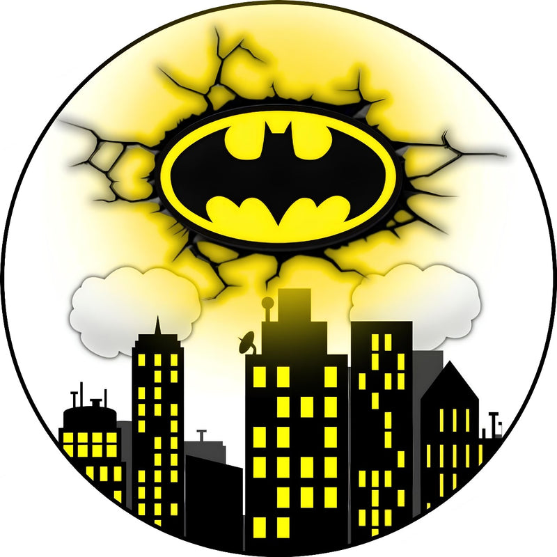 Capa Painel Redondo Mesa Batman Sublimado C/ Elástico 50×50Cm 07