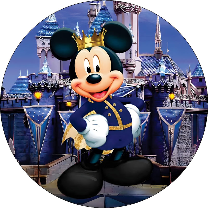 Capa Painel Redondo Mesa Mickey Sublimado C/ Elástico 50×50Cm 04