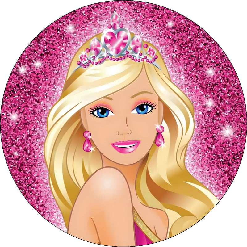 Capa Painel Redondo Mesa Barbie Sublimado C/ Elástico 50×50Cm 03
