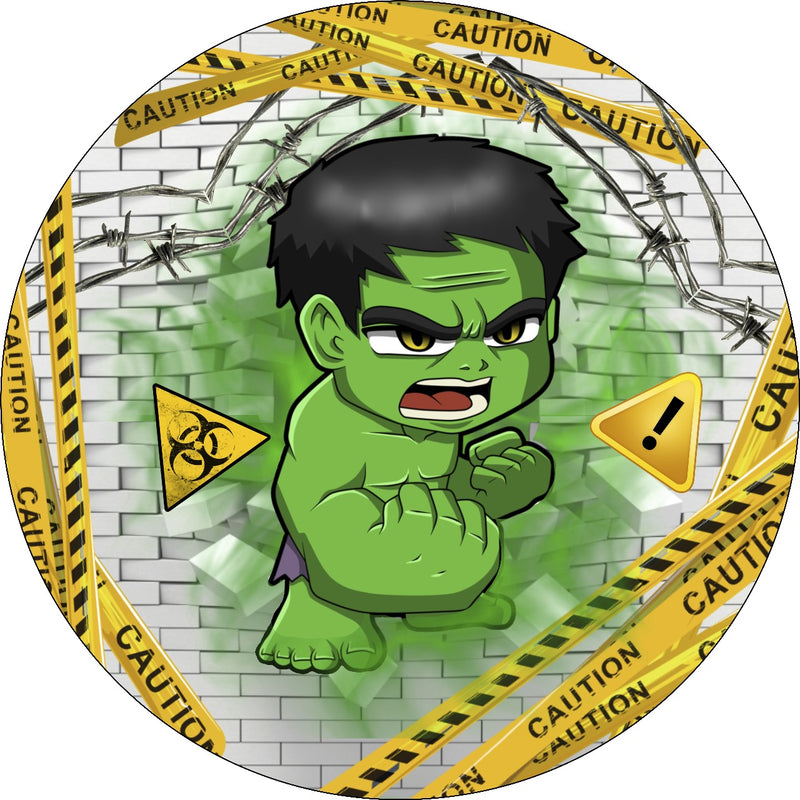 Capa Painel Redondo Mesa Hulk Sublimado C/ Elástico 50×50Cm 06