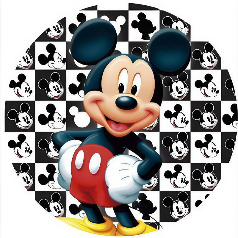 Capa Painel Redondo Mesa Mickey Sublimado C/ Elástico 50×50Cm 02