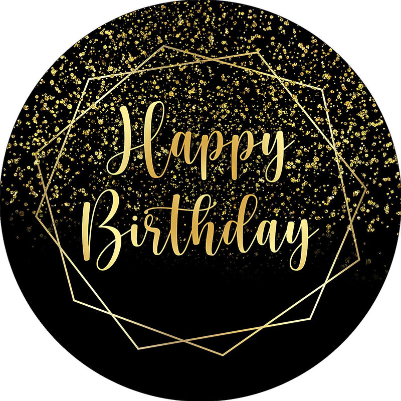 Capa Painel Redondo Mesa Happy Birthday Sublimado C/ Elástico 50×50Cm 04