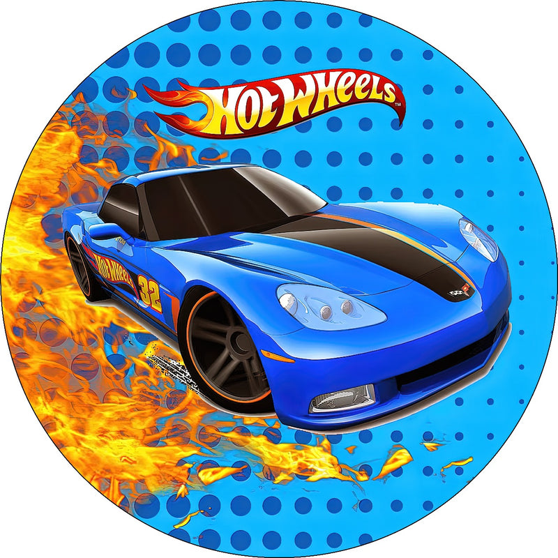 Capa Painel Redondo Mesa Hot Wheels Sublimado C/ Elástico 50×50Cm 04