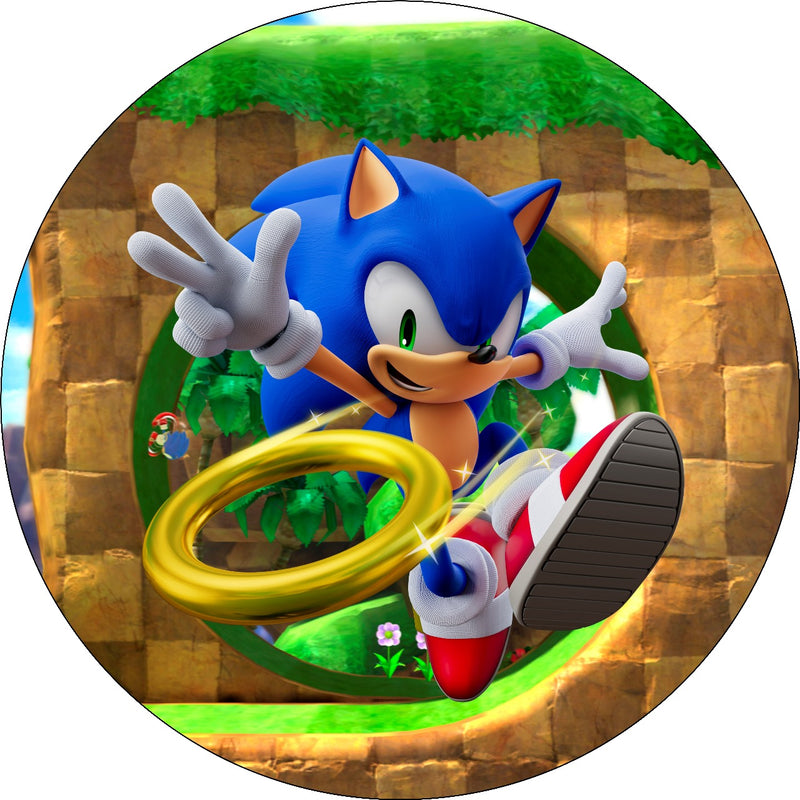 Capa Painel Redondo Mesa Sonic Sublimado C/ Elástico 50×50Cm 10
