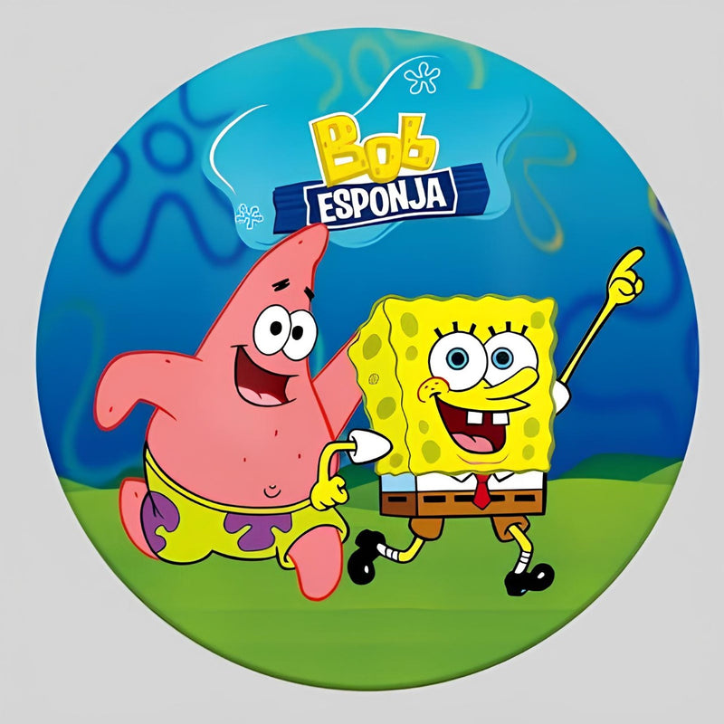 Capa Painel Redondo Mesa Bob Esponja Sublimado C/ Elástico 50×50Cm 06