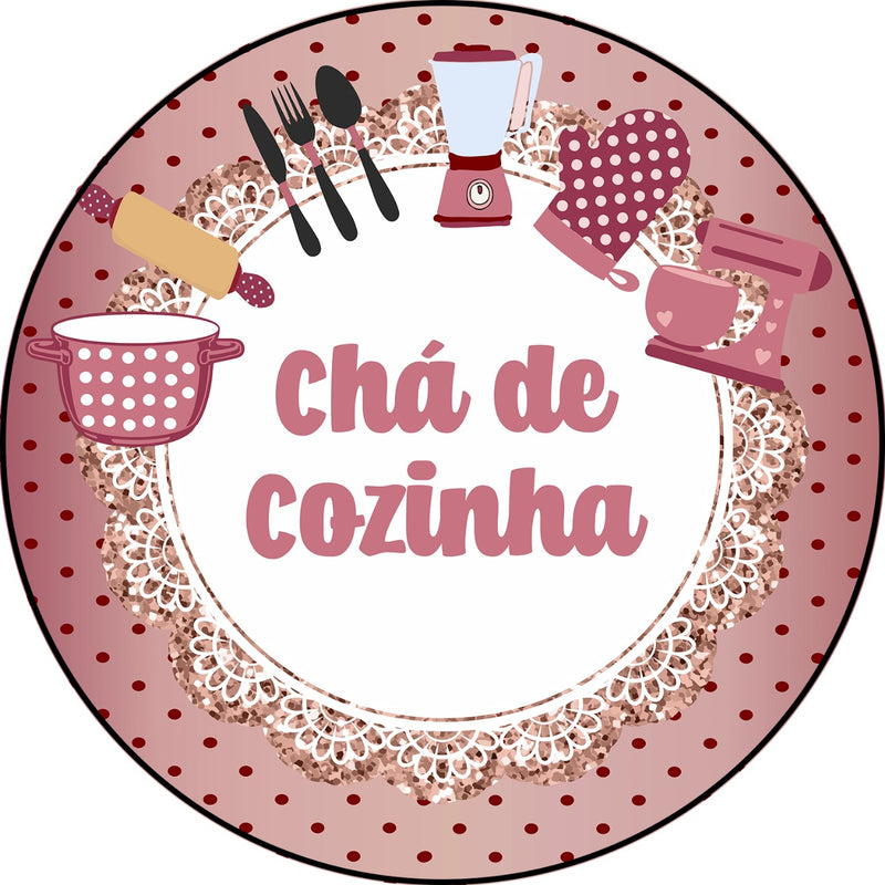 Capa Painel Redondo Mesa Chá de Cozinha Sublimado C/ Elástico 50×50Cm 05
