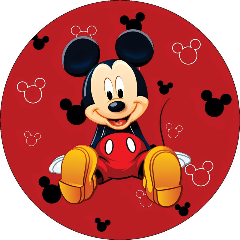 Capa Painel Redondo Mesa Mickey Sublimado C/ Elástico 50×50Cm 05