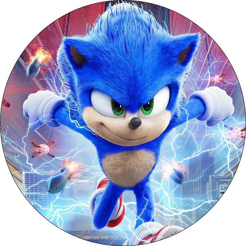 Capa Painel Redondo Mesa Sonic Sublimado C/ Elástico 50×50Cm 12