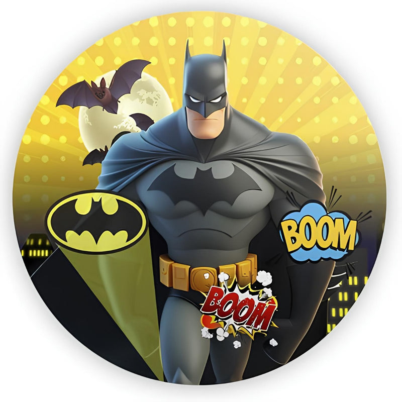 Capa Painel Redondo Mesa Batman Sublimado C/ Elástico 50×50Cm 08