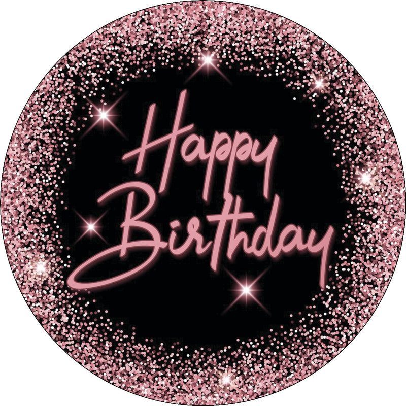 Capa Painel Redondo Mesa Happy Birthday Sublimado C/ Elástico 50×50Cm 21