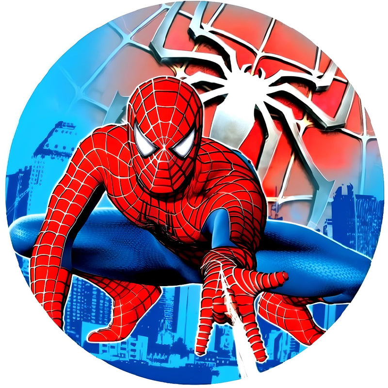 Capa Painel Redondo Mesa Homem Aranha Sublimado C/ Elástico 50×50Cm 24