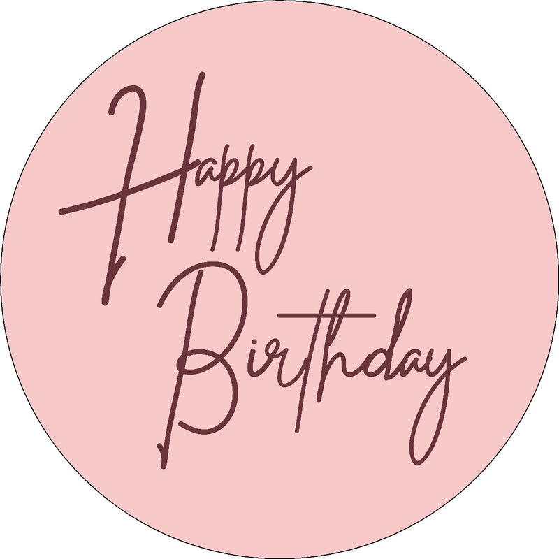 Capa Painel Redondo Mesa Happy Birthday Sublimado C/ Elástico 50×50Cm 18