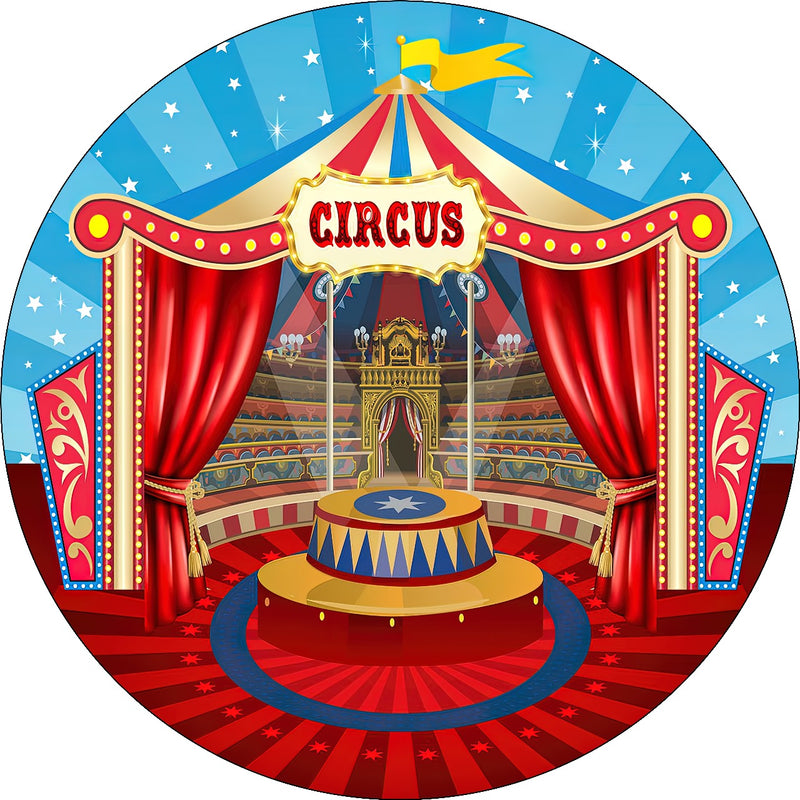 Capa Painel Redondo Mesa Circo Sublimado C/ Elástico 50×50Cm 04