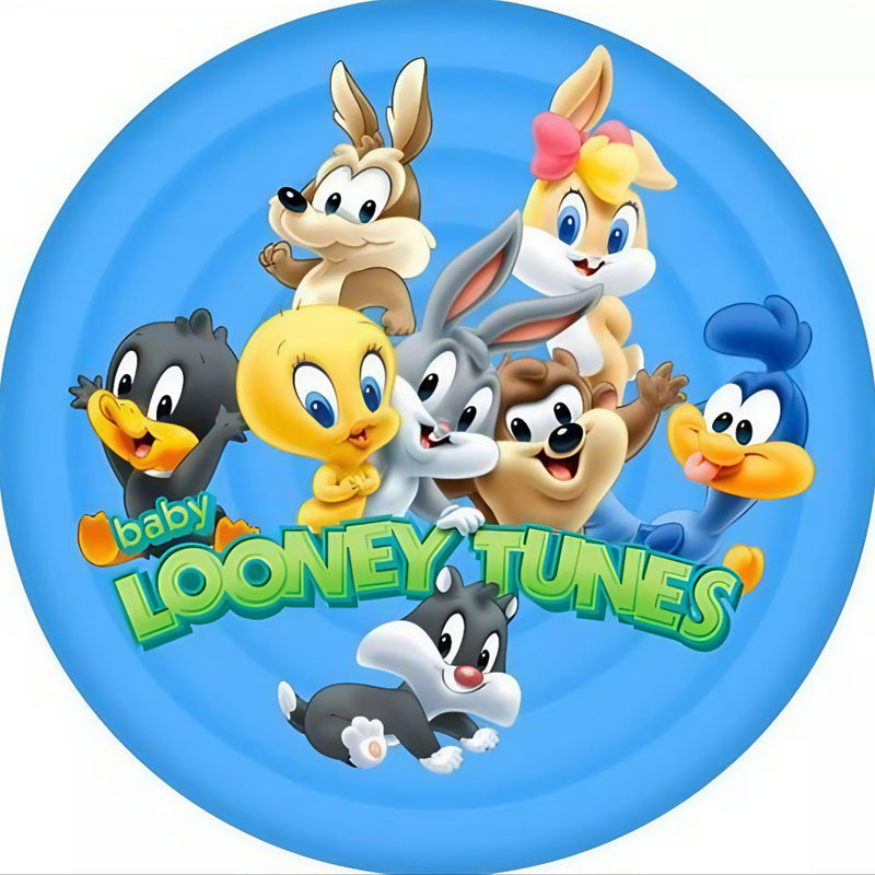 Capa Painel Redondo Mesa Looney Tunes Sublimado C/ Elástico 50×50Cm 02
