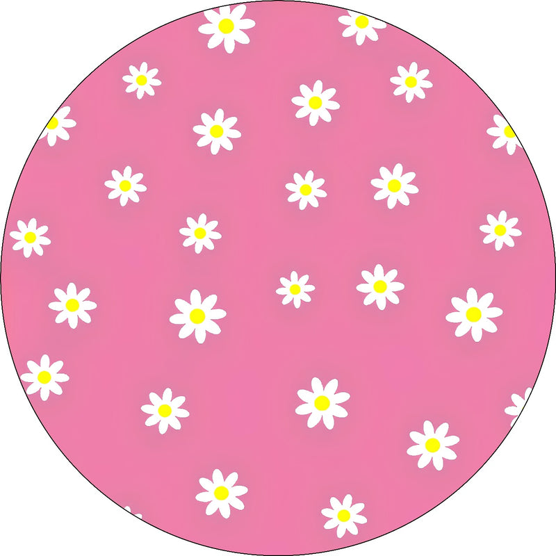 Capa Painel Redondo Mesa Floral Sublimado C/ Elástico 50×50Cm 36