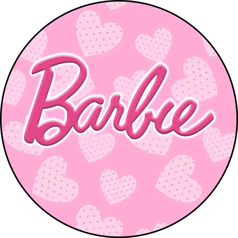 Capa Painel Redondo Mesa Barbie Sublimado C/ Elástico 50×50Cm 02