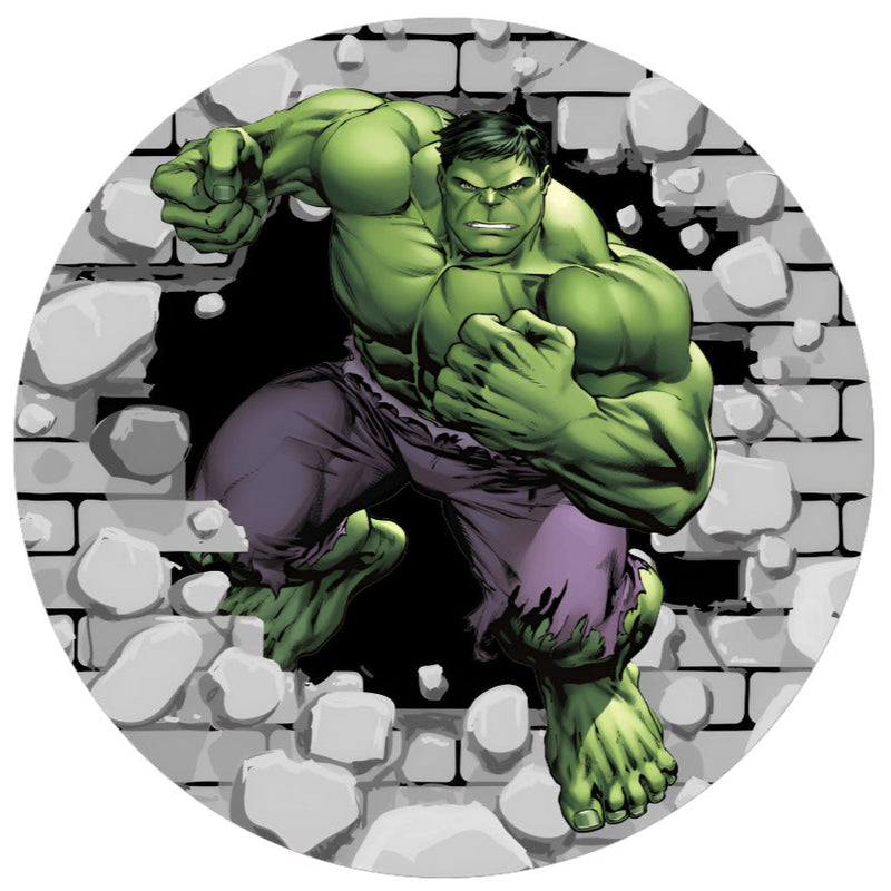 Capa Painel Redondo Mesa Hulk Sublimado C/ Elástico 50×50Cm 05