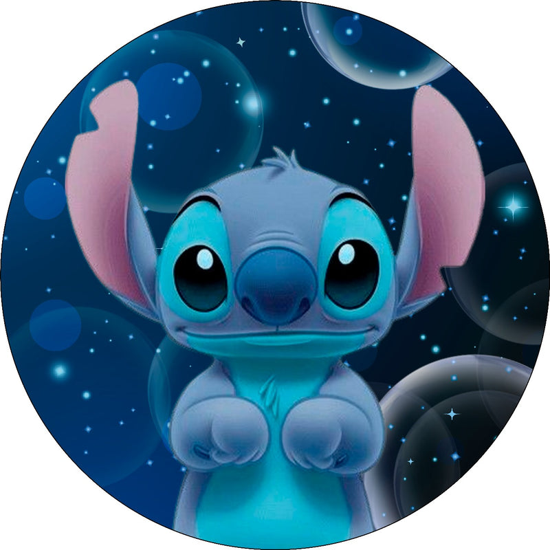 Capa Painel Redondo Mesa Lilo & Stitch Sublimado C/ Elástico 50×50Cm 14