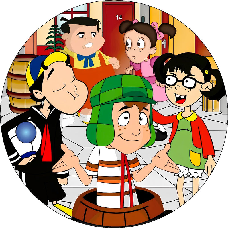 Capa Painel Redondo Mesa Chaves Sublimado C/ Elástico 50×50Cm 03