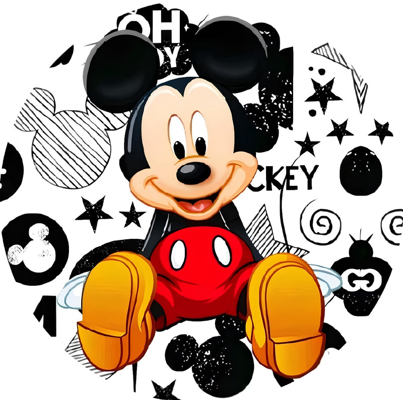 Capa Painel Redondo Mesa Mickey Sublimado C/ Elástico 50×50Cm 09