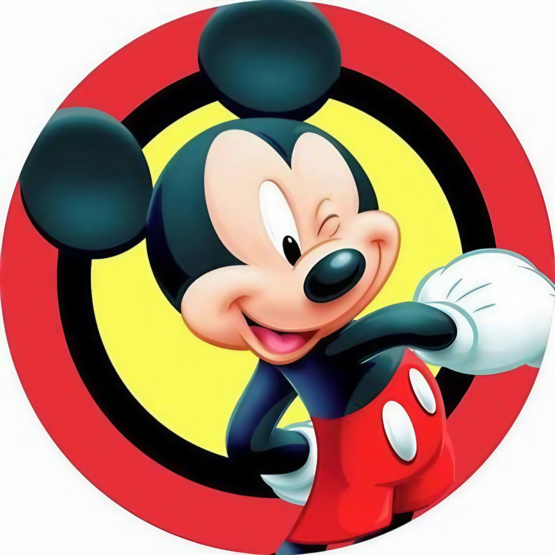 Capa Painel Redondo Mesa Mickey Sublimado C/ Elástico 50×50Cm 19
