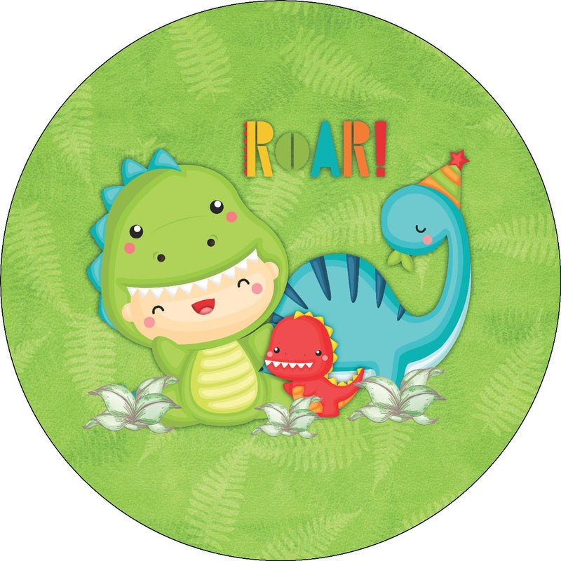 Capa Painel Redondo Mesa Dino Baby Sublimado C/ Elástico 50×50Cm 09