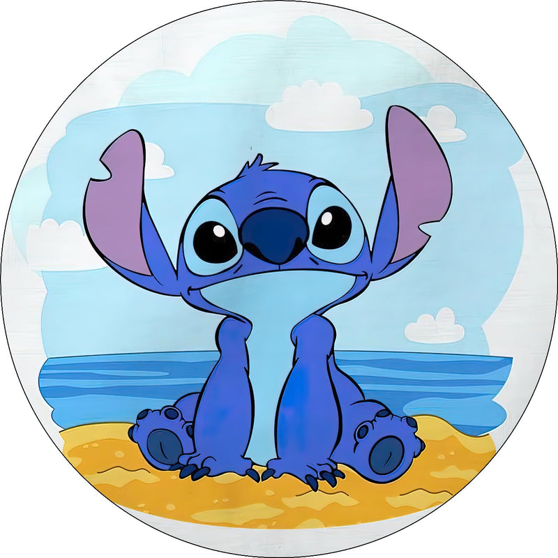 Capa Painel Redondo Mesa Lilo & Stitch Sublimado C/ Elástico 50×50Cm 11