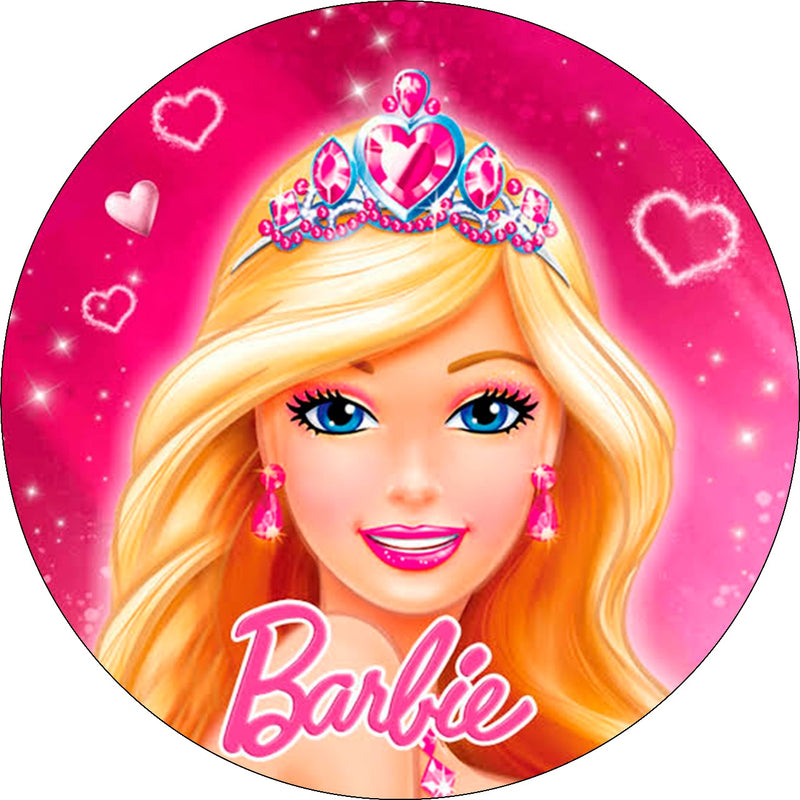 Capa Painel Redondo Mesa Barbie Sublimado C/ Elástico 50×50Cm 06