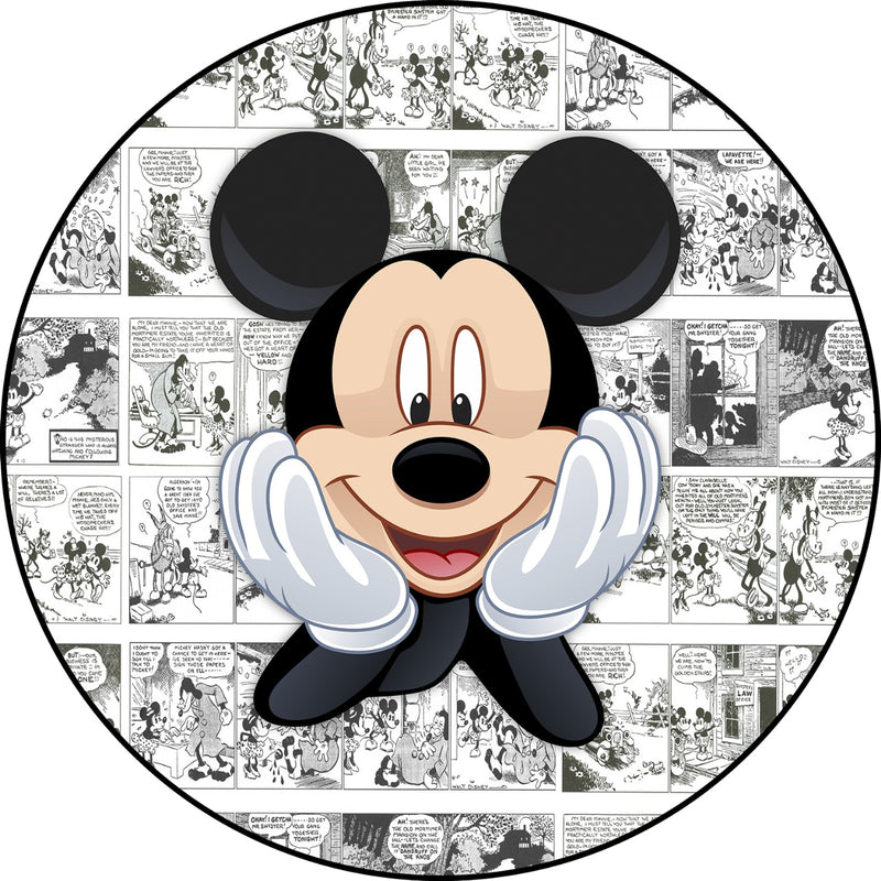 Capa Painel Redondo Mesa Mickey Sublimado C/ Elástico 50×50Cm 15