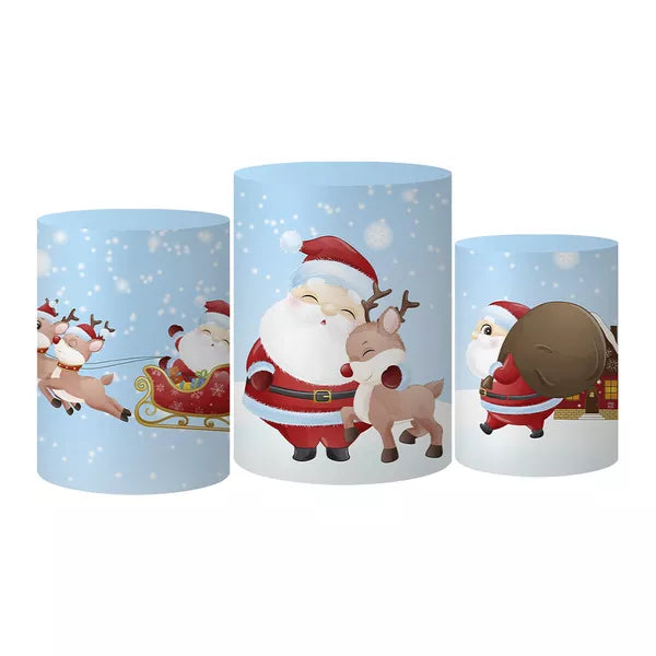 Trio de Capas Cilindro Sublimado Natal CC - 005