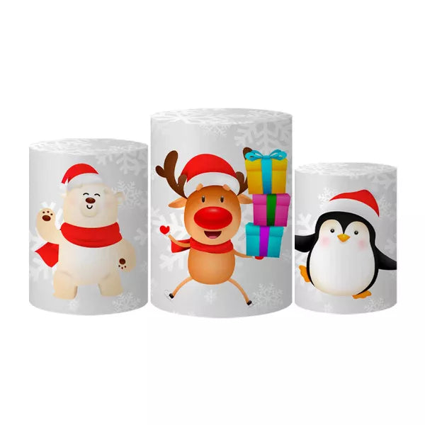 Trio de Capas Cilindro Sublimado Natal CC - 006