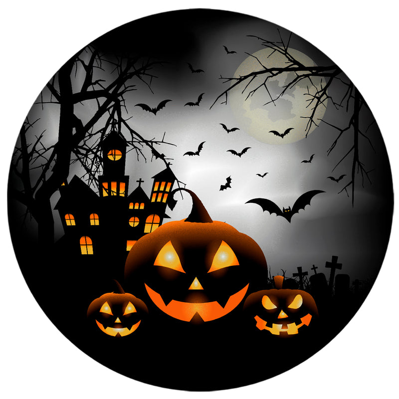 Capa Painel Redondo Mesa Halloween Sublimado C/ Elástico 50×50Cm 02