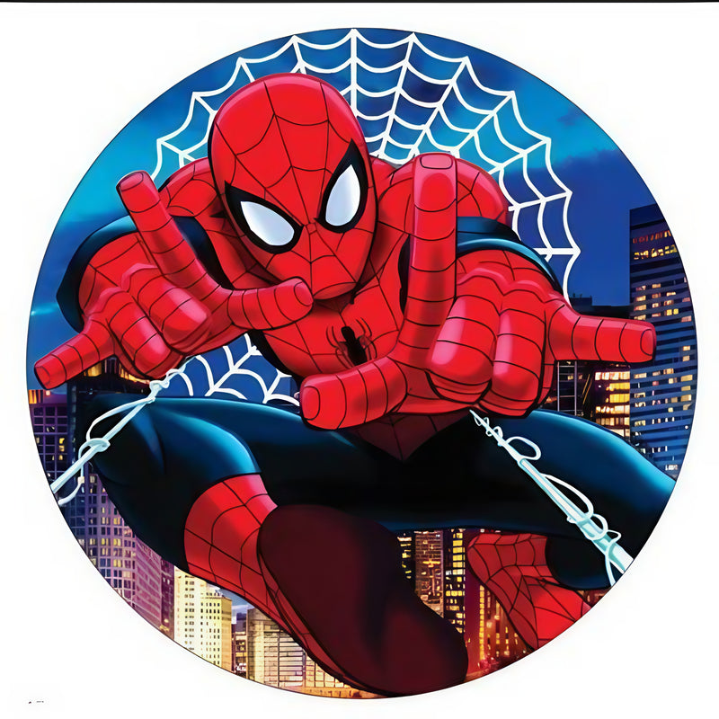 Capa Painel Redondo Mesa Homem Aranha Sublimado C/ Elástico 50×50Cm 07