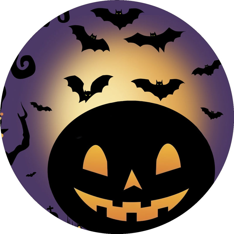 Capa Painel Redondo Mesa Halloween Sublimado C/ Elástico 50×50Cm 09