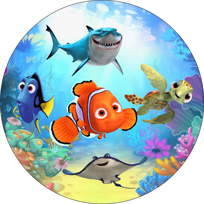 Capa Painel Redondo Mesa Nemo Sublimado C/ Elástico 50×50Cm 01