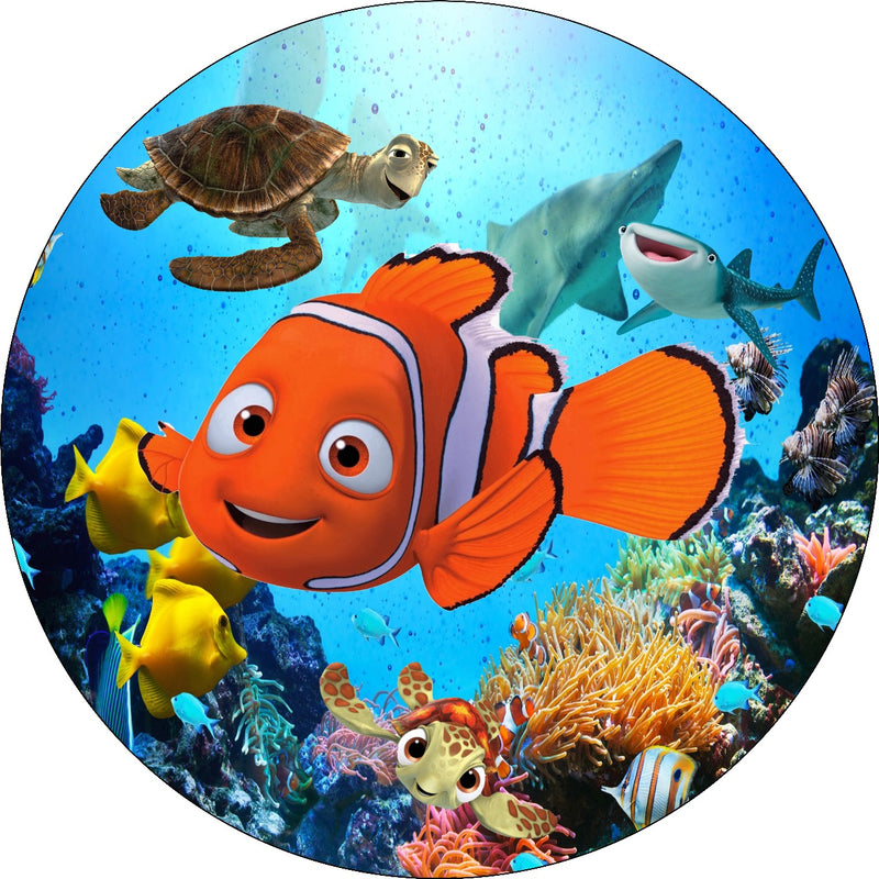 Capa Painel Redondo Mesa Nemo Sublimado C/ Elástico 50×50Cm 02