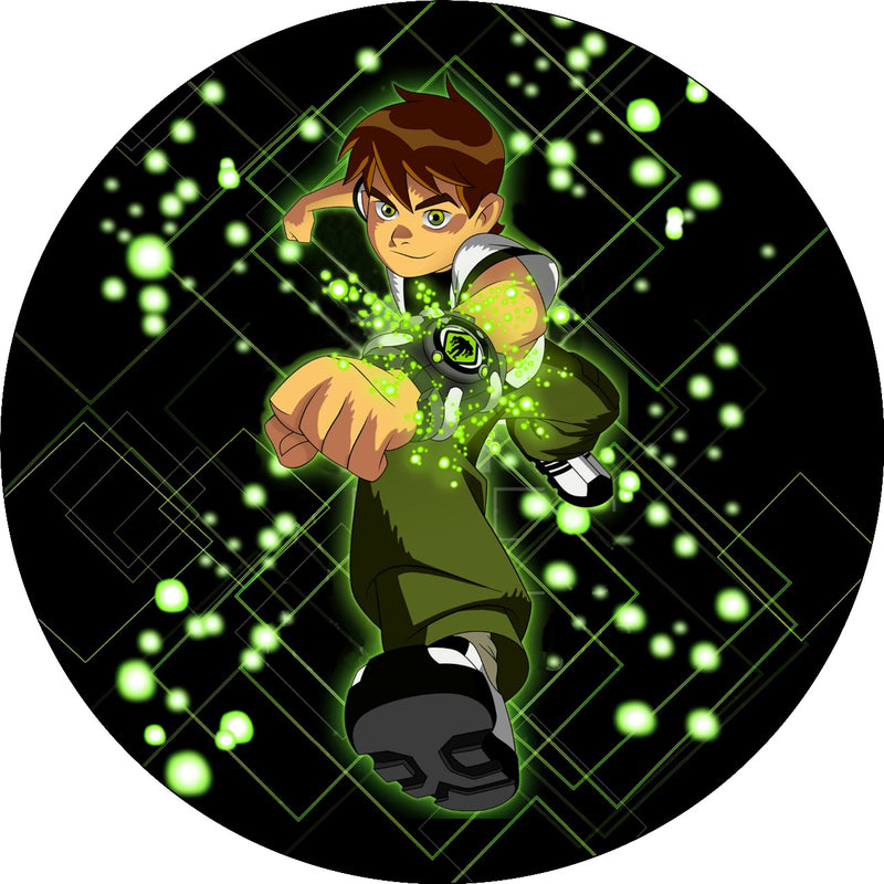 Capa Painel Redondo Mesa Ben 10 Sublimado C/ Elástico 50×50Cm 02