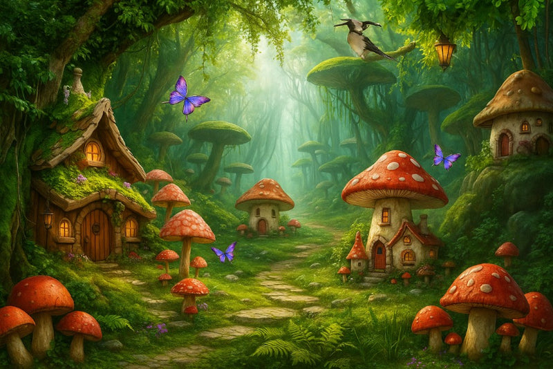 Fundo Fotográfico Tecido Sublimado Gigante 3D Jardim Encantado CFG - 1070