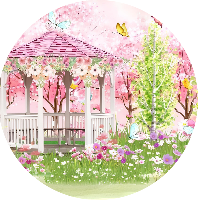 Capa Painel Redondo Mesa Jardim Sublimado C/ Elástico 50×50Cm 13